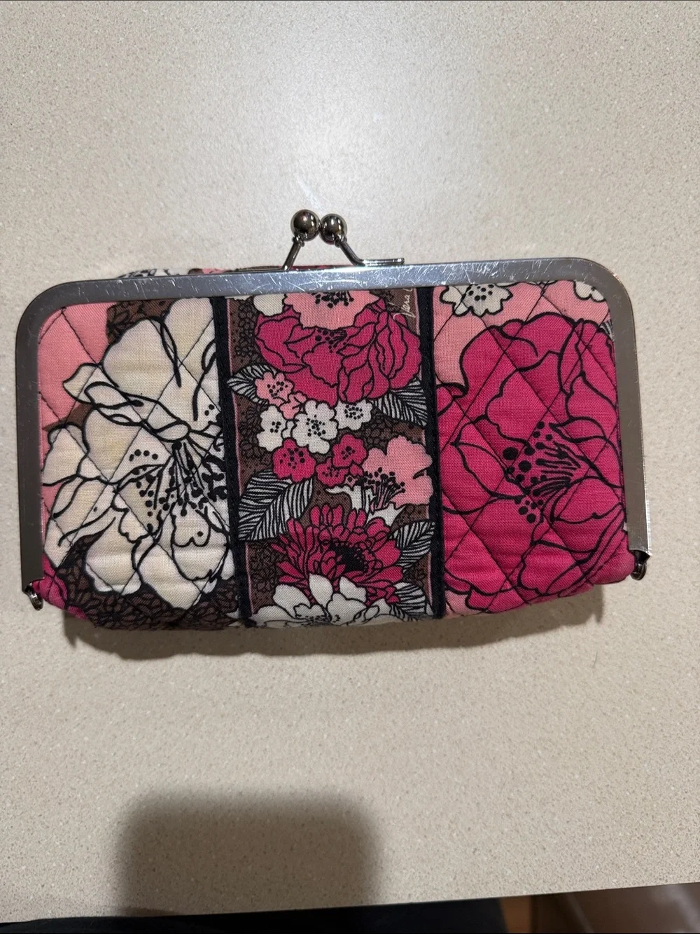 Vera Bradley quilted cosmetic